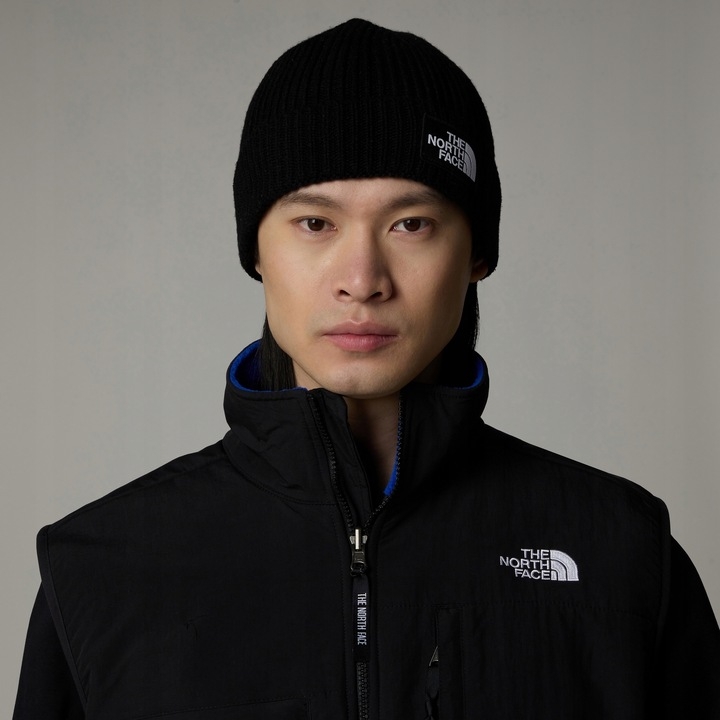 THE NORTH FACE CIEPŁA SPORTOWA CZAPKA ZIMOWA DAMSKA MĘSKA MŁODZIEŻOWA LOGO BOX CUFFED BEANIE - NF0A3FJXJK3-S