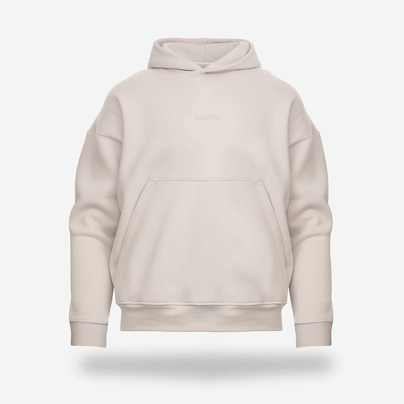 KUBOTA BLUZA BASIC UNISEX Z KAPTUREM BEŻOWA