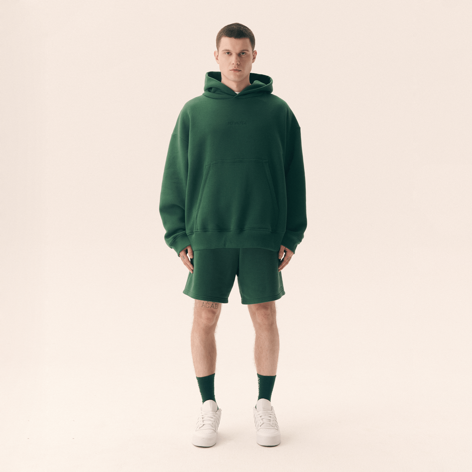 KUBOTA SZORTY MĘSKIE BAWEŁNIANE ZIELONE