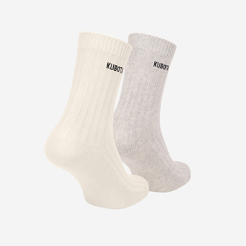 SKARPETY KUBOTA W PRĄŻKI SZARY 2-PAK