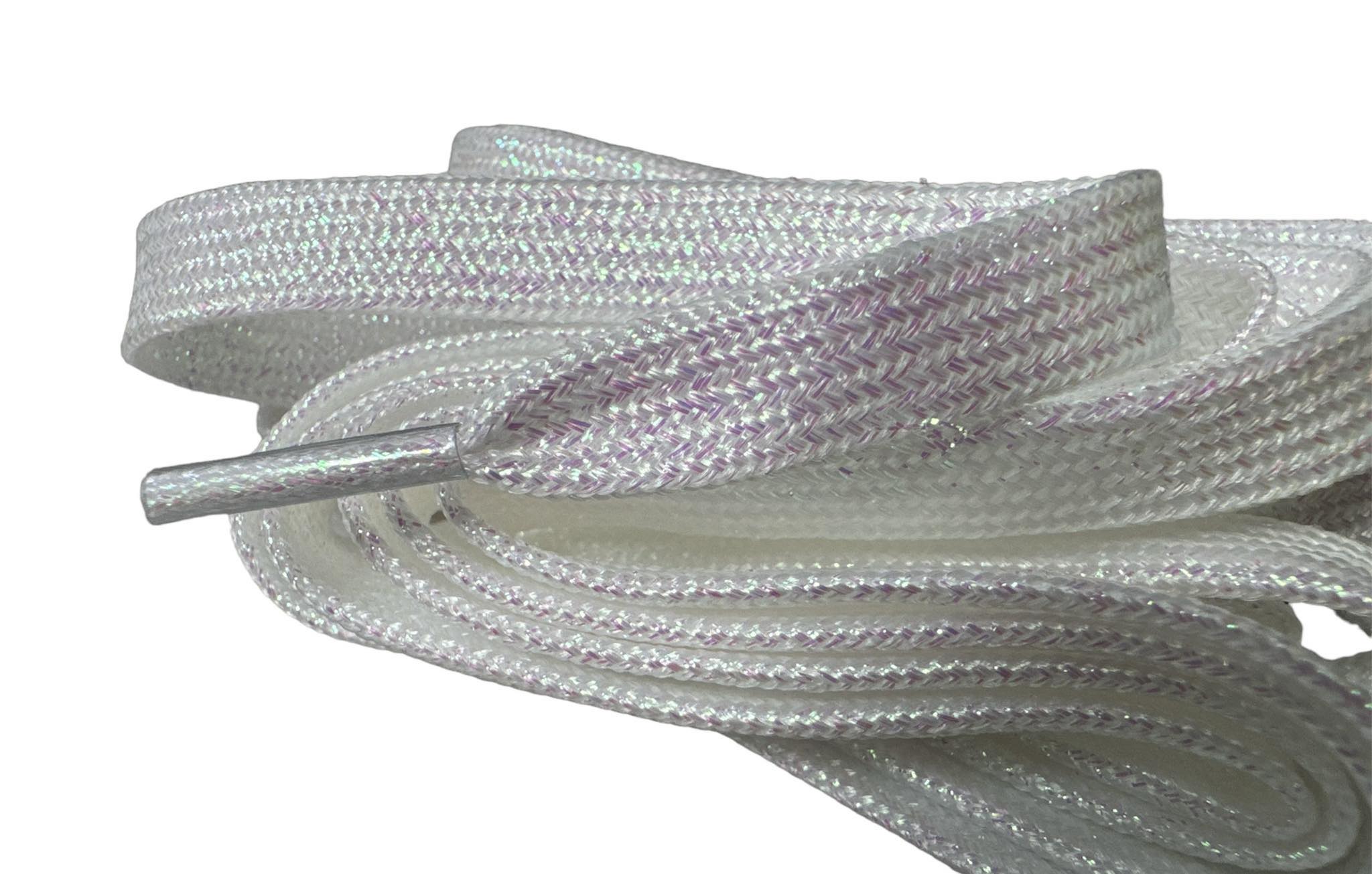 SZNURÓWKI FLAT LACES 160 CM WHITE PEARL