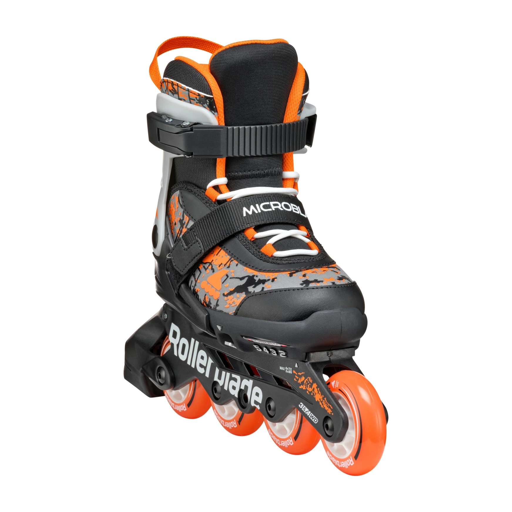ROLKI ROLLERBLADE MICROBLADE SL BLACK / ORANGE - ROLKI JUNIORSKIE REGULOWANE