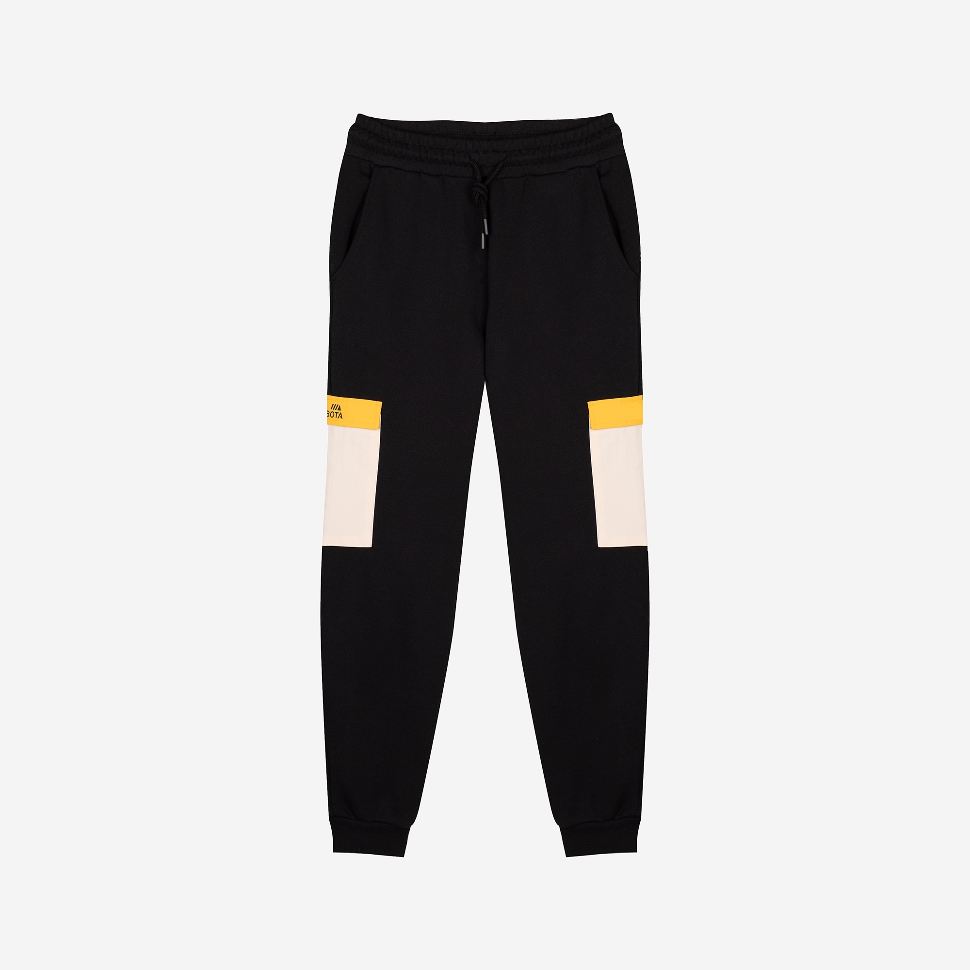 KUBOTA SPODNIE DRESOWE UNISEX CZARNE Z KOLOROWYMI WSTAWKAMI