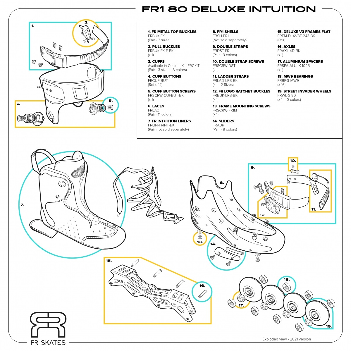 ROLKI FR SKATES FR1 80 DELUXE INTUITION BLACK