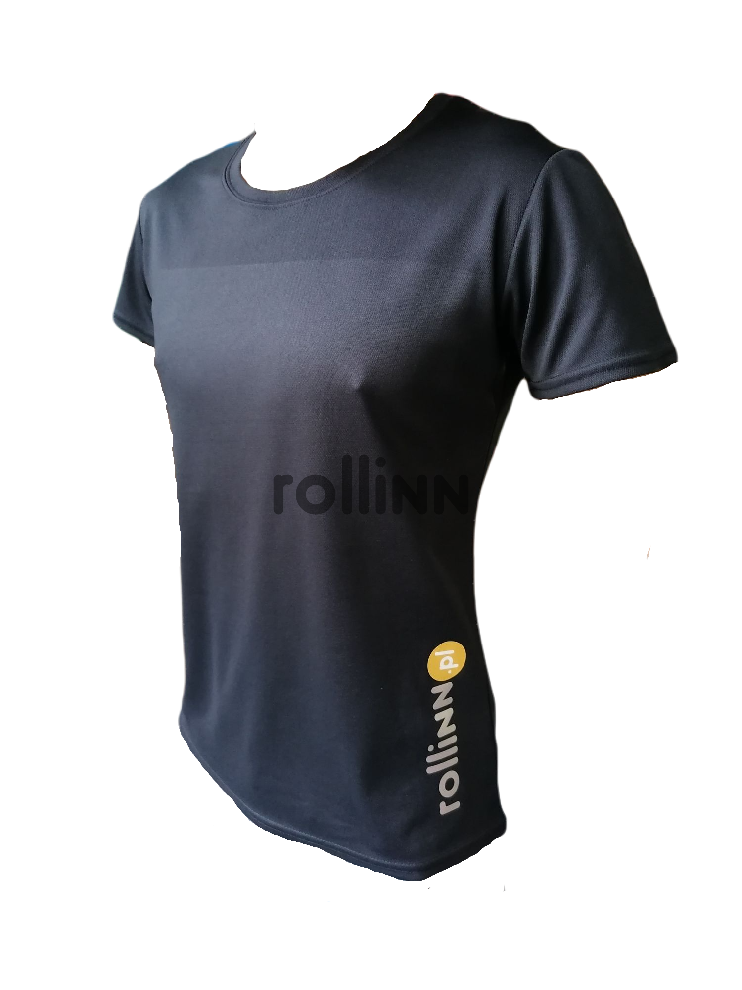 KOSZULKA ROLLINN DAMSKA Z KRÓTKIM RĘKAWEM LOGO BLACK