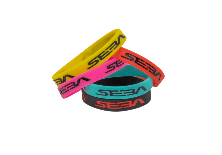 OPASKA SEBA SKATES WRIST BAND BRACELET SILIKONKI GUMKI RED