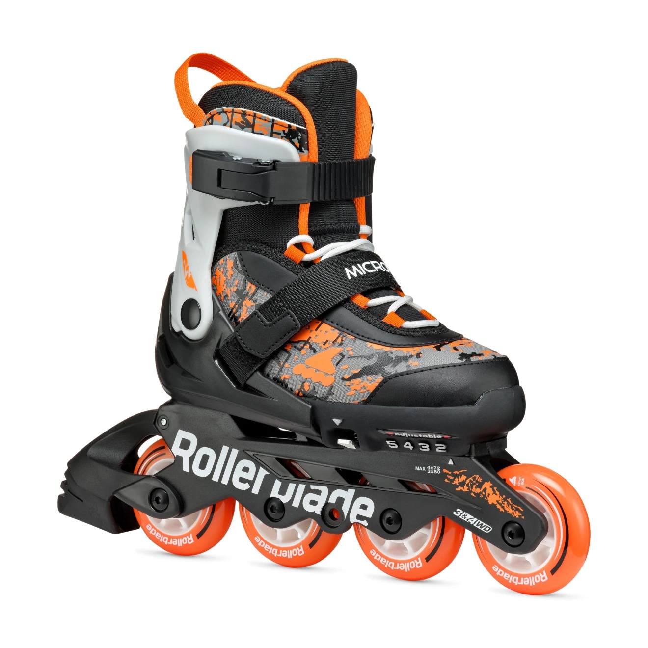 ROLKI ROLLERBLADE MICROBLADE SL BLACK / ORANGE - ROLKI JUNIORSKIE REGULOWANE