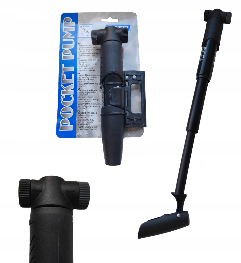 POMPKA MINI BENTO ROWEROWA Z MOCOWANIEM DO ROWERU TELESKOPOWA