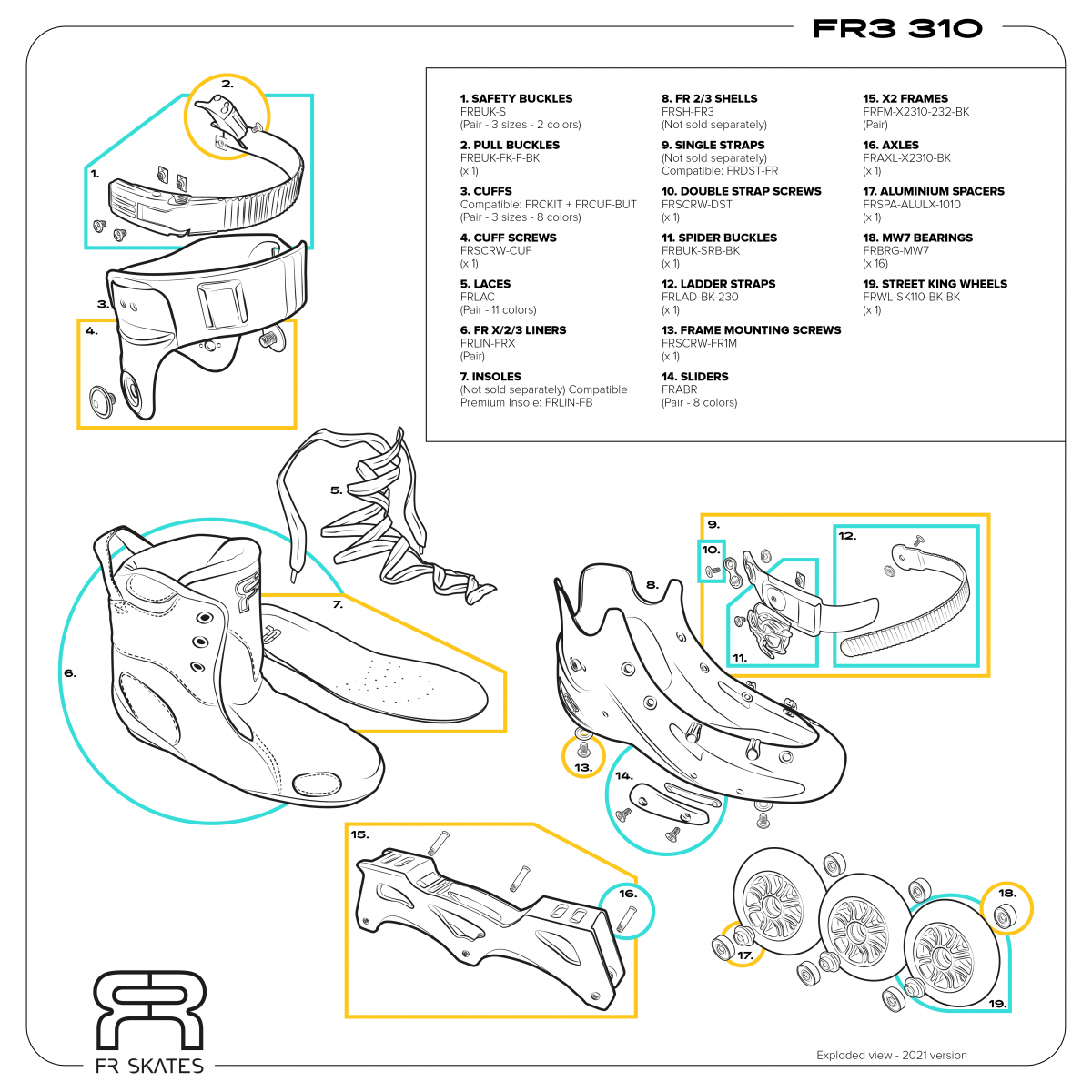 ROLKI FR SKATES FR3 310 WHITE