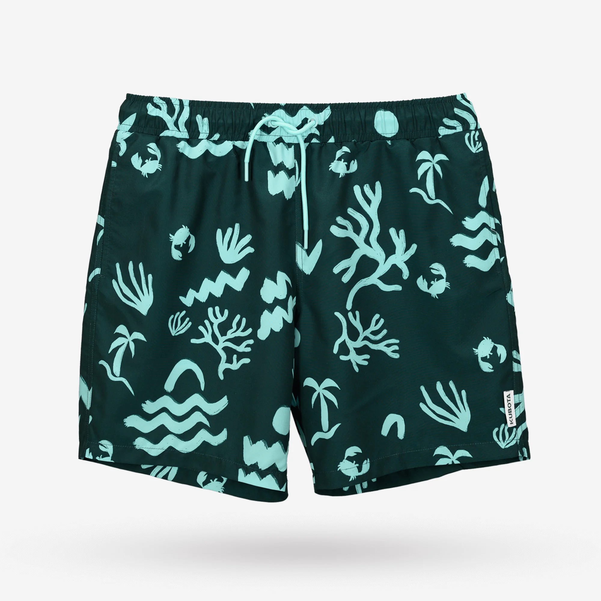KUBOTA SZORTY MĘSKIE KĄPIELOWE W PRINT ZIELONY