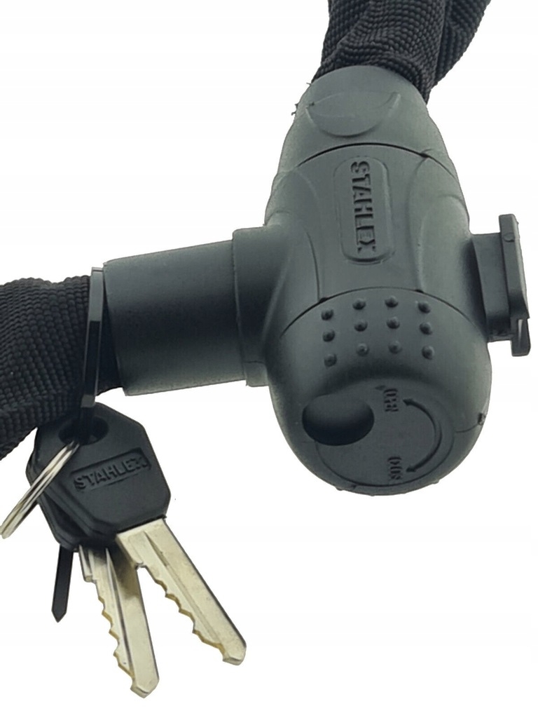 ZAPIĘCIE ZABEZPIECZENIE ROWEROWE MOTOCYKLOWE STAHLEX SUPERLOCK ŁAŃCUCH 5,5X1000