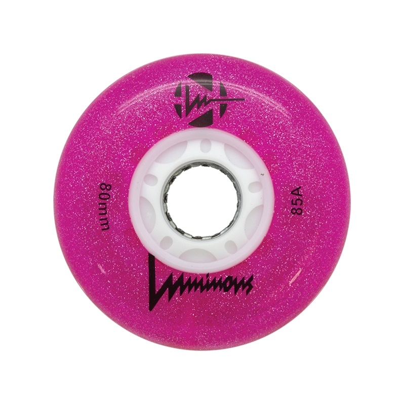 KOŁA LUMINOUS GLITTER PINK 80MM / 85A X1