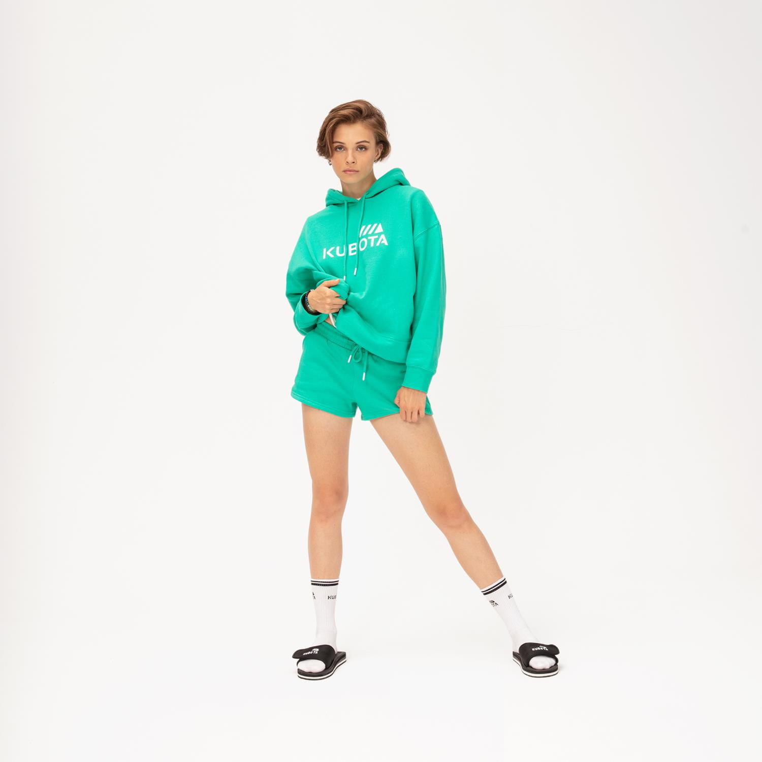 KUBOTA SZORTY DAMSKIE BAWEŁNIANE ZIELONE