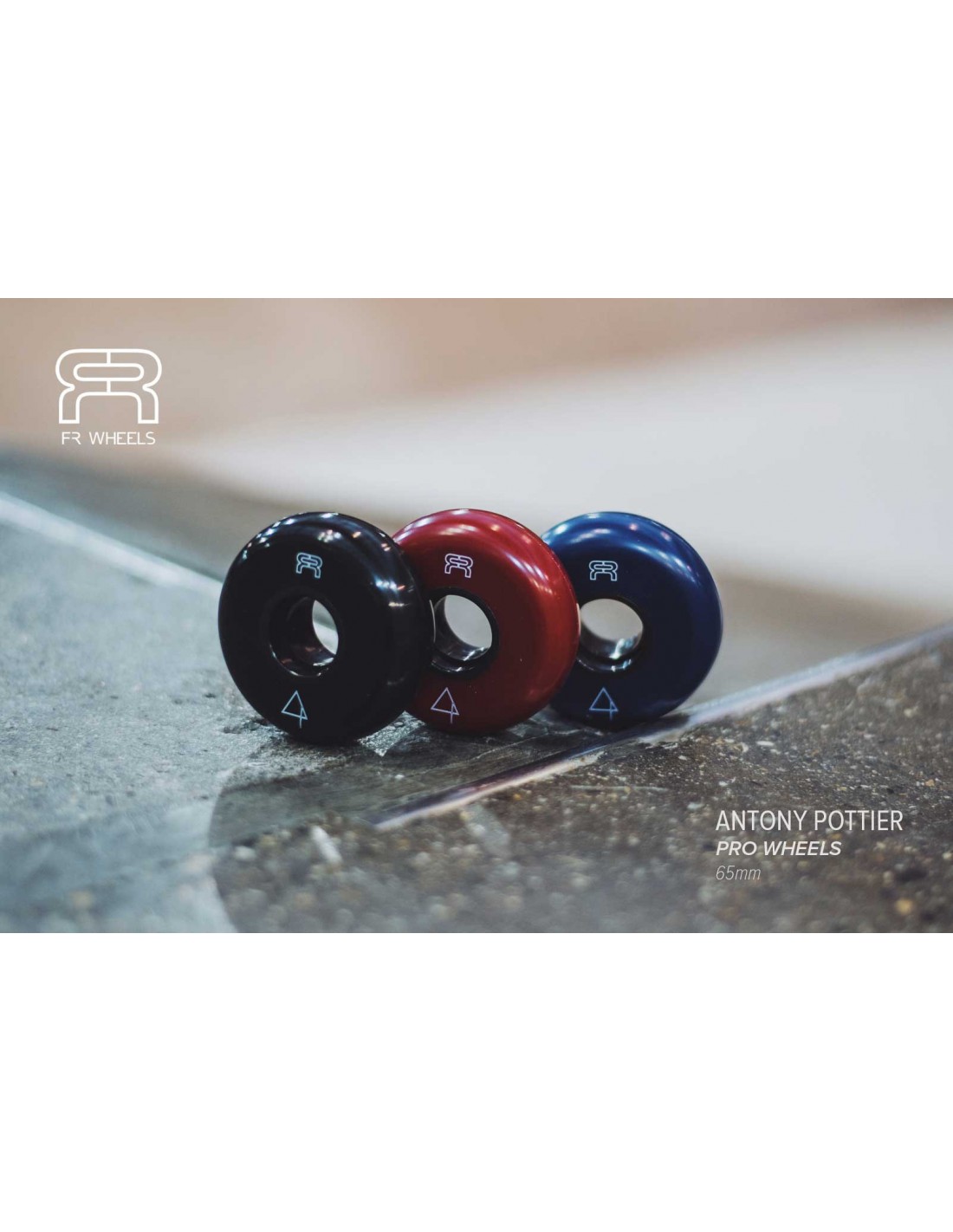 KOŁA FR SKATES STREET WHEELS ANTONY POTTIER BLUE 65MM / 88A X4