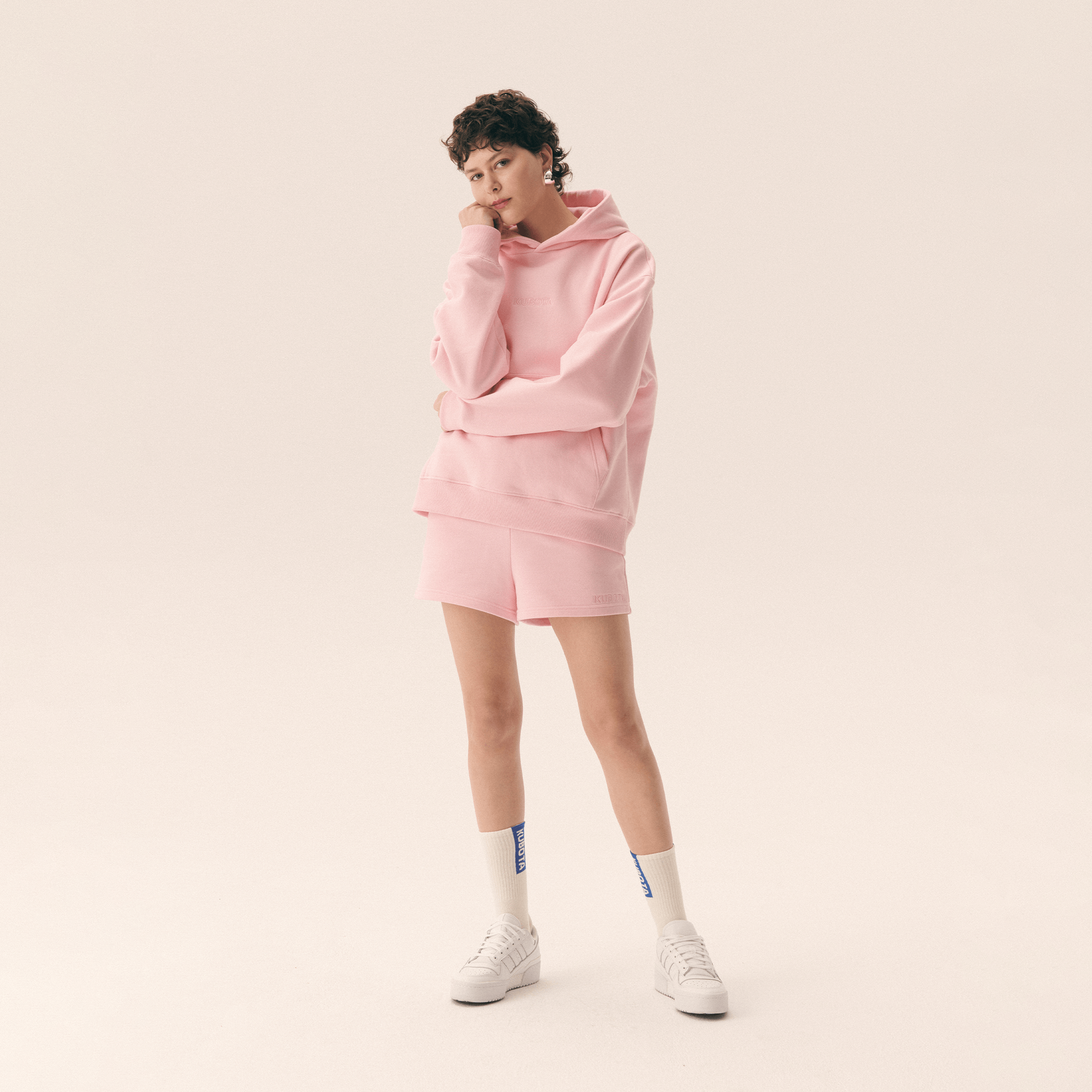 KUBOTA BLUZA BASIC UNISEX Z KAPTUREM RÓŻOWA