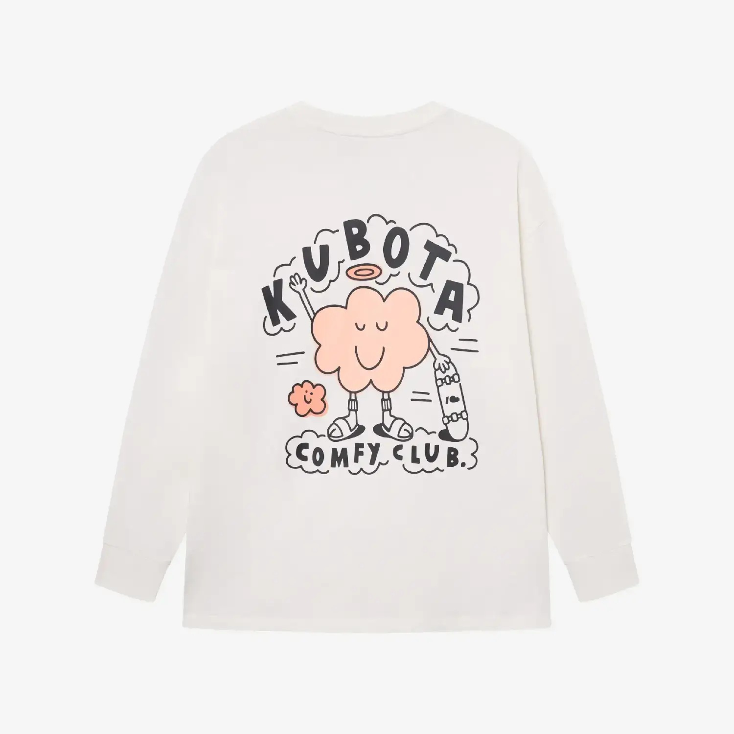 KUBOTA LONGSLEEVE BAWEŁNIANY COMFY CLUB ECRU