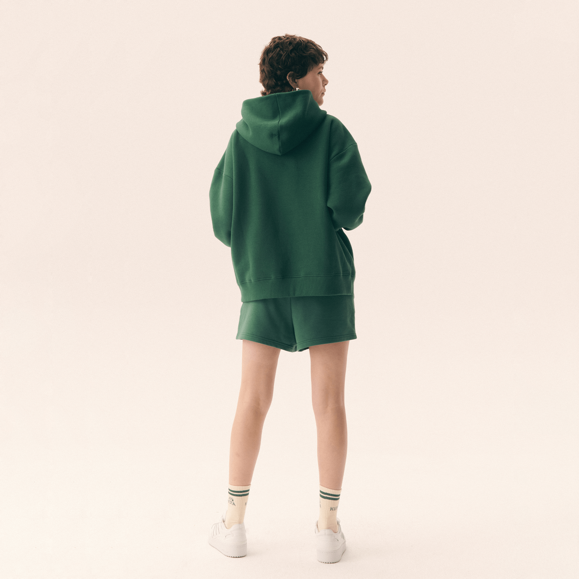 KUBOTA SZORTY DAMSKIE BAWEŁNIANE CIEMNOZIELONE