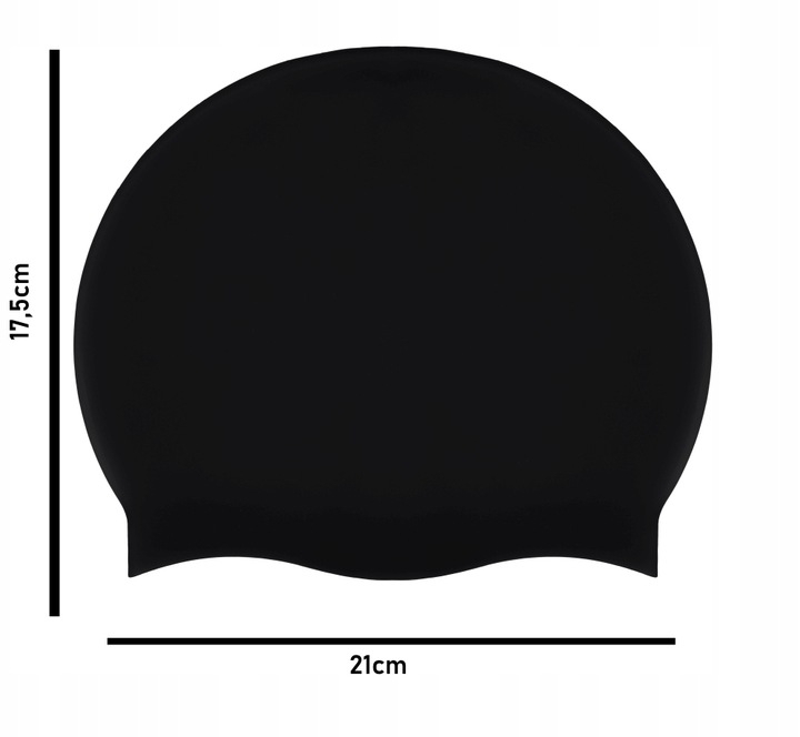 CZEPEK PŁYWACKI SILIKONOWY MONOCAP AQUA SPORT CZARNY