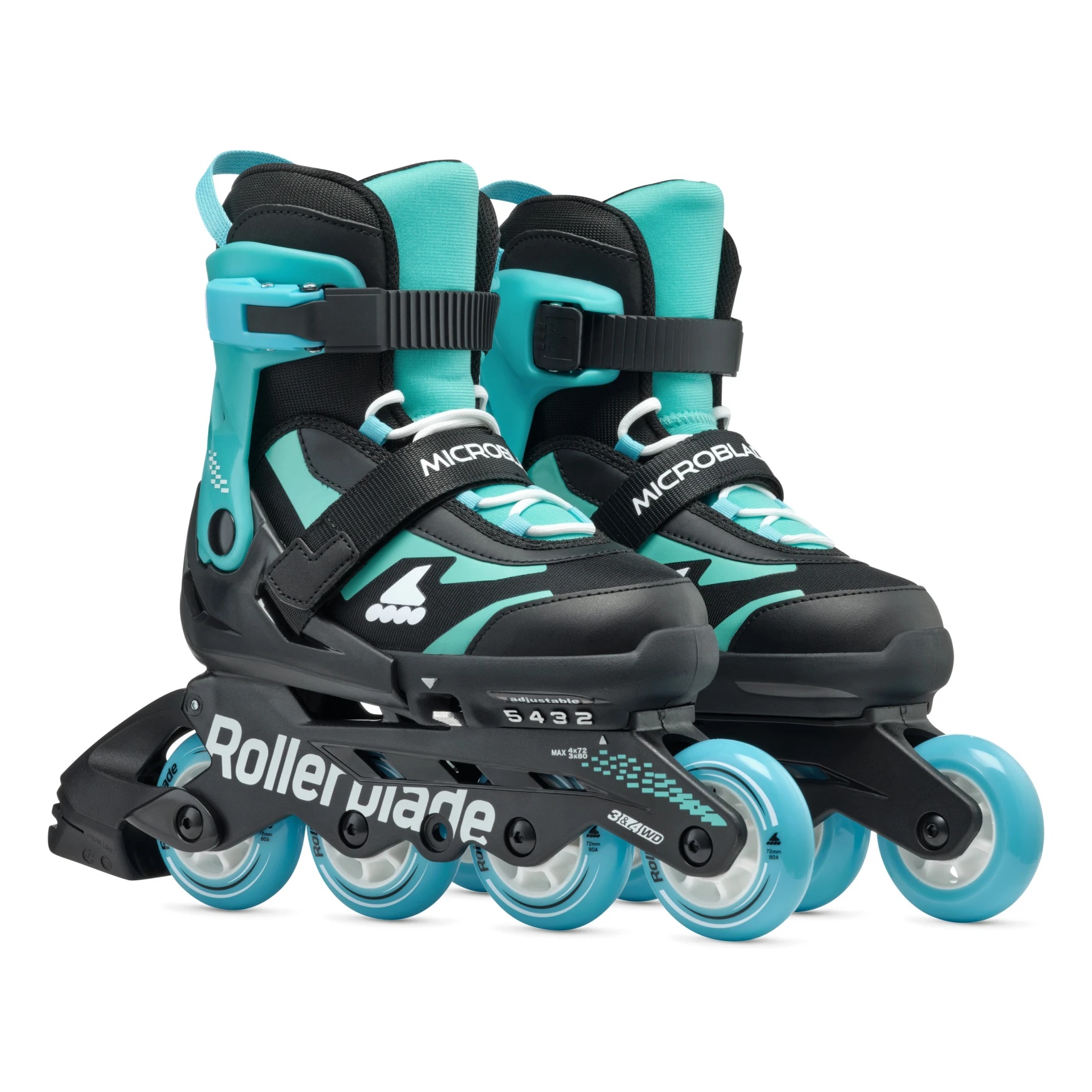 ROLKI ROLLERBLADE MICROBLADE BLACK / LIGHT BLUE - ROLKI JUNIORSKIE REGULOWANE