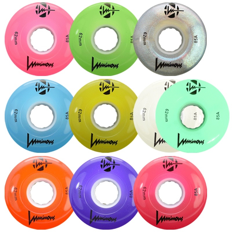 KOŁA LUMINOUS QUAD ŚWIECĄCE DO WROTEK ALL STARS 62 MM / 85A X1