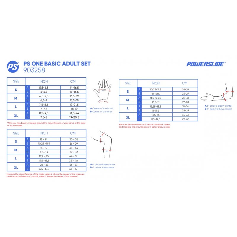 OCHRANIACZE POWERSLIDE ONE BASIC SET ADULT 3 PACK ZESTAW