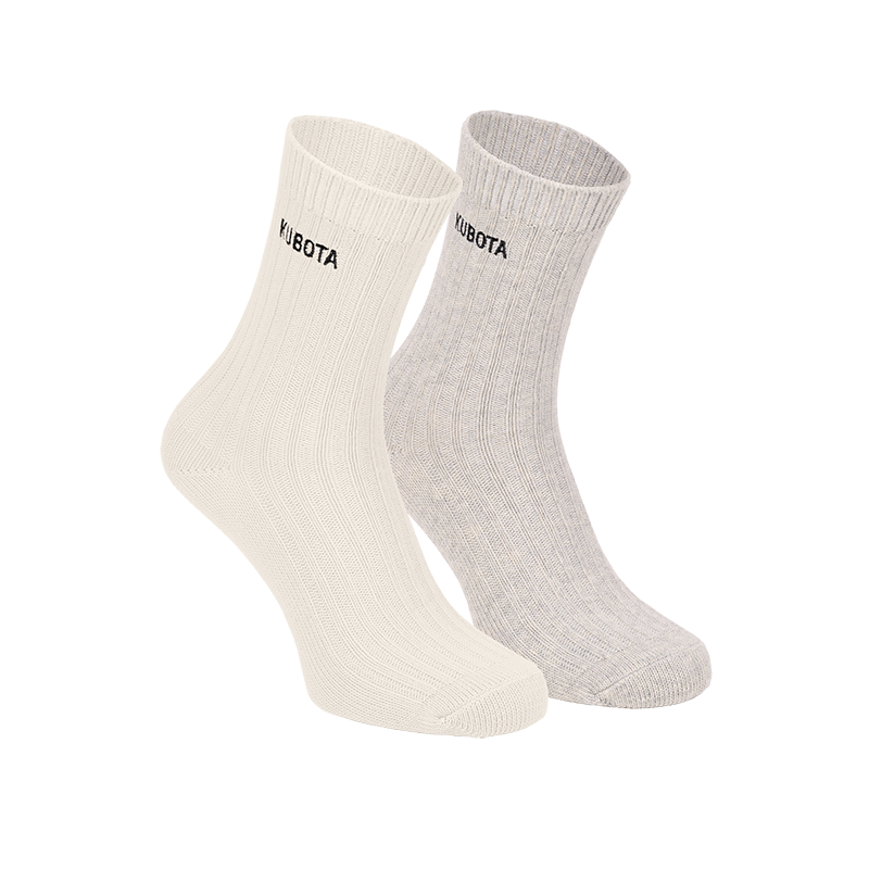 SKARPETY KUBOTA W PRĄŻKI SZARY 2-PAK