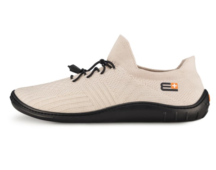 BUTY BRUBECK MINIMALISTYCZNE DAMSKIE BAREFOOT MERINO KREMOWY / CZARNY