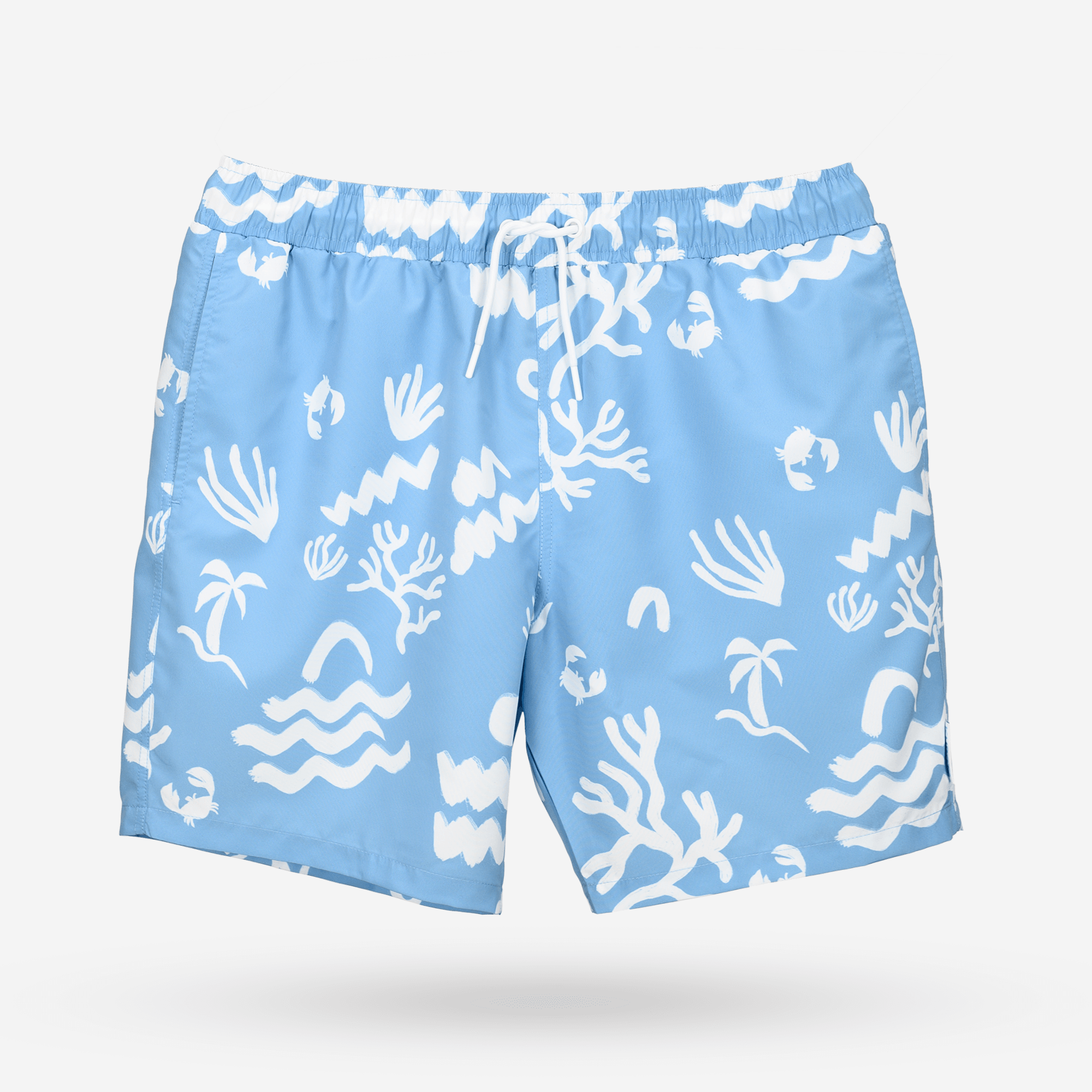 KUBOTA SZORTY MĘSKIE KĄPIELOWE W PRINT NIEBIESKI