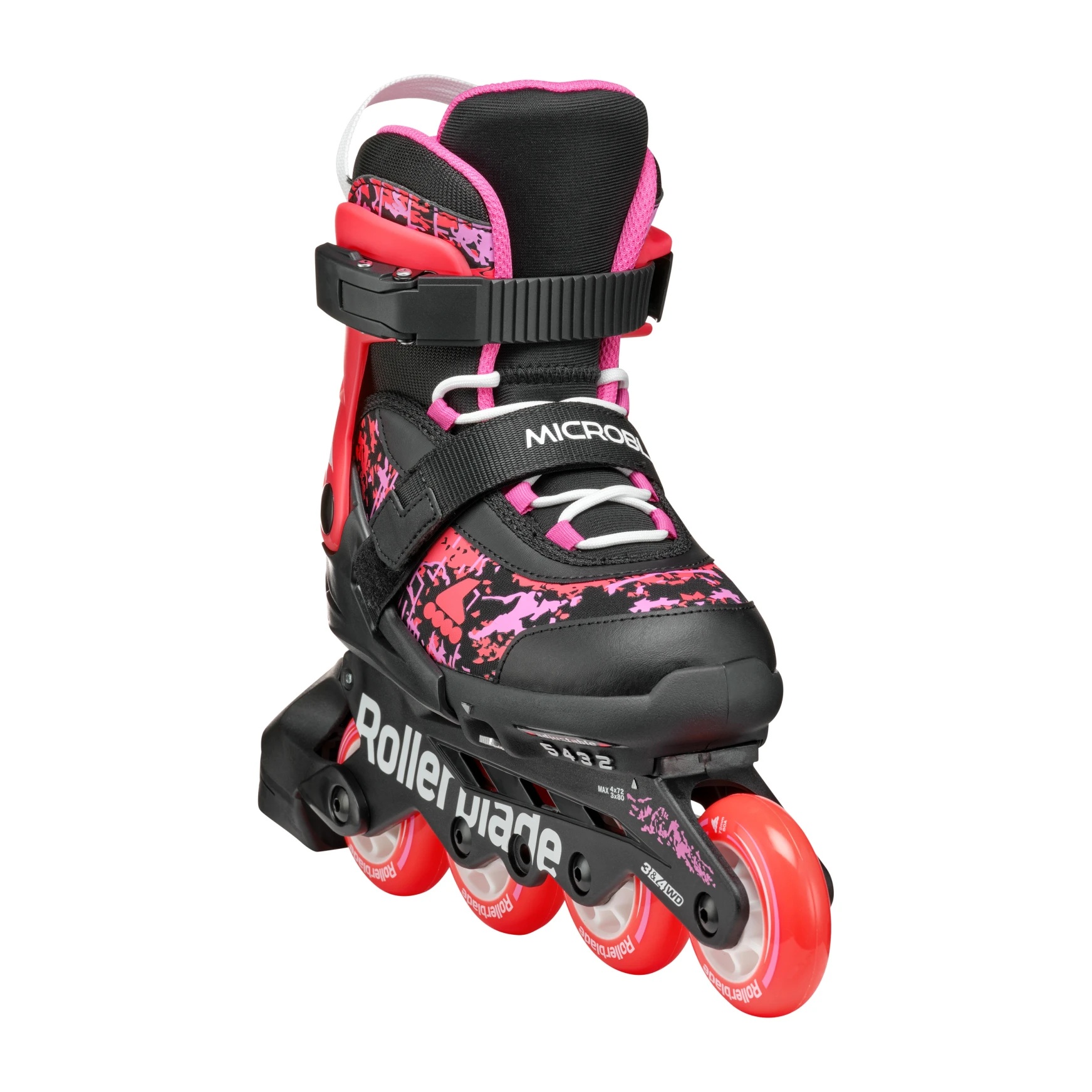 ROLKI ROLLERBLADE MICROBLADE SL BLACK / CORAL - ROLKI JUNIORSKIE REGULOWANE