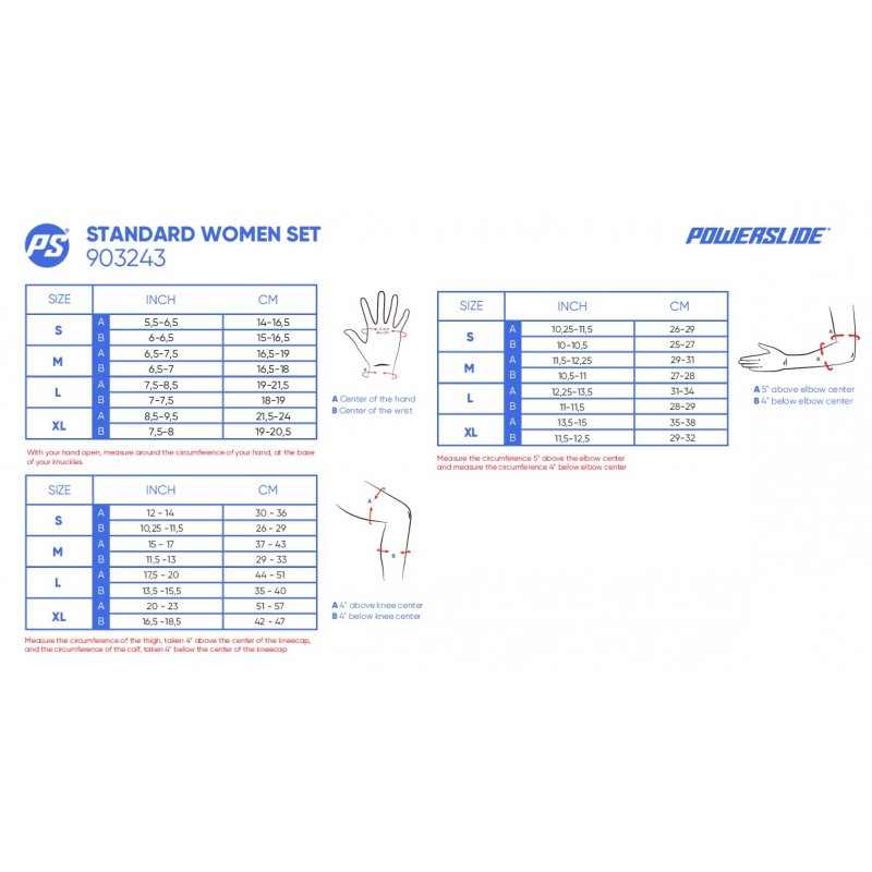 OCHRANIACZE POWERSLIDE STANDARD W WOMAN 3 PACK ZESTAW