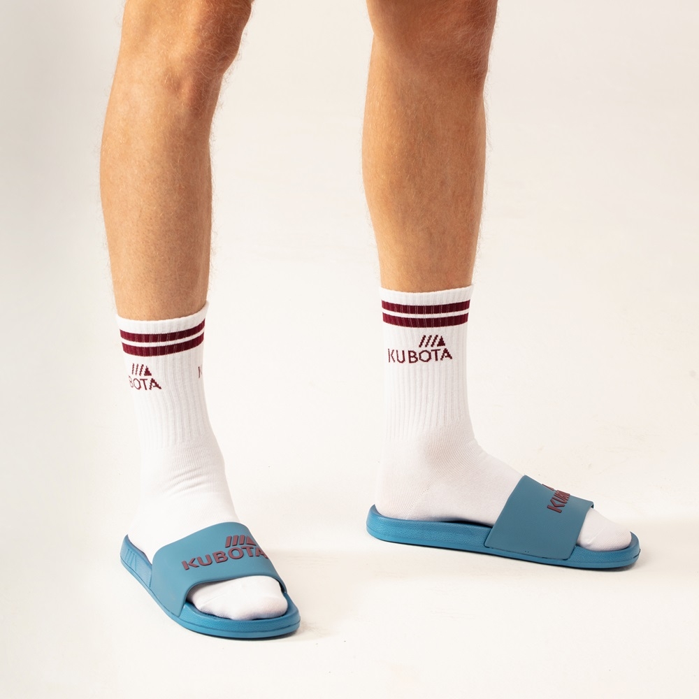 3-PAK SKARPETY KUBOTA SPORT 1 BIAŁO-BURGUNDOWE