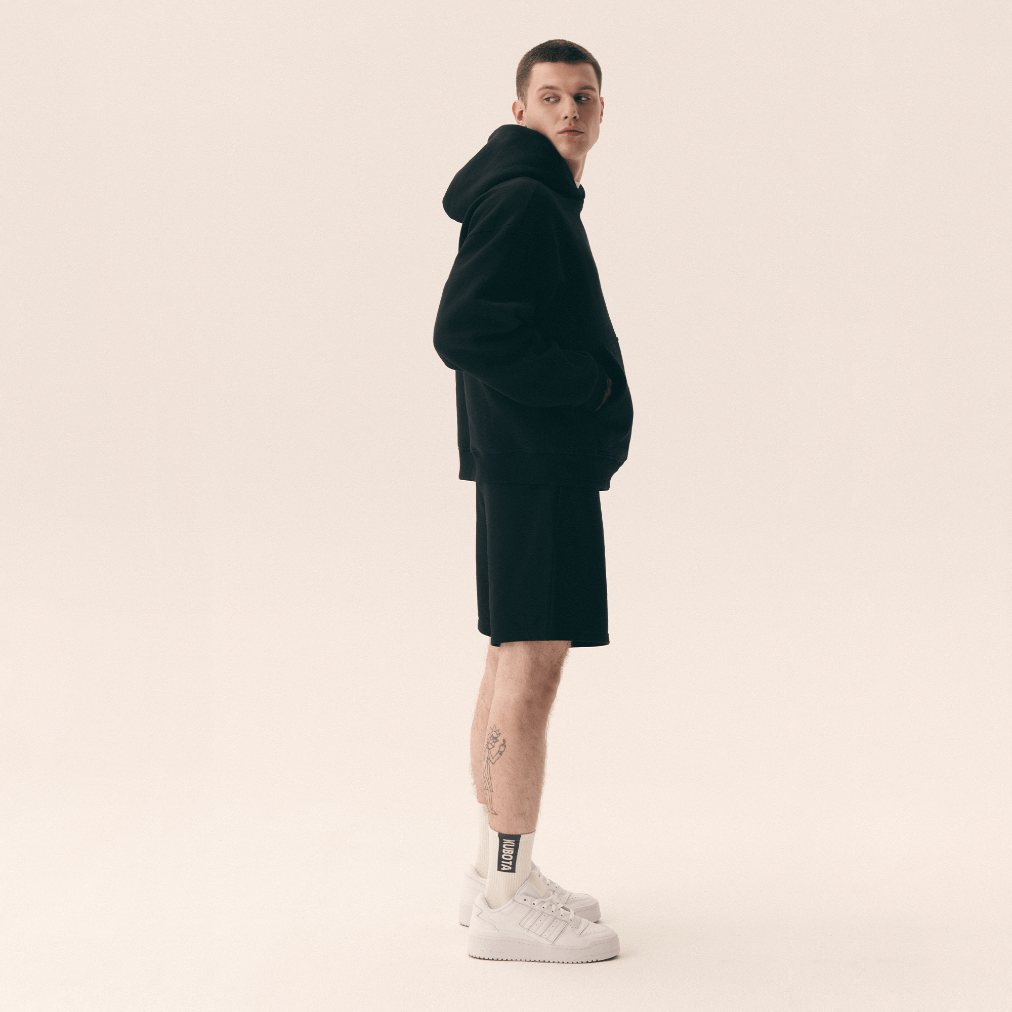 KUBOTA SZORTY MĘSKIE BAWEŁNIANE CZARNE