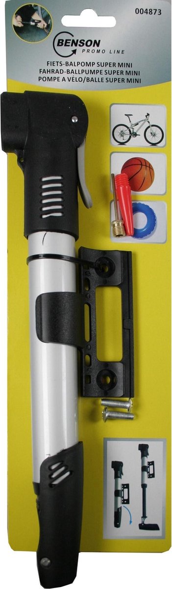 POMPKA BENSON MINI POMPKA ROWEROWA 28CM Z MOCOWANIEM DO ROWERU