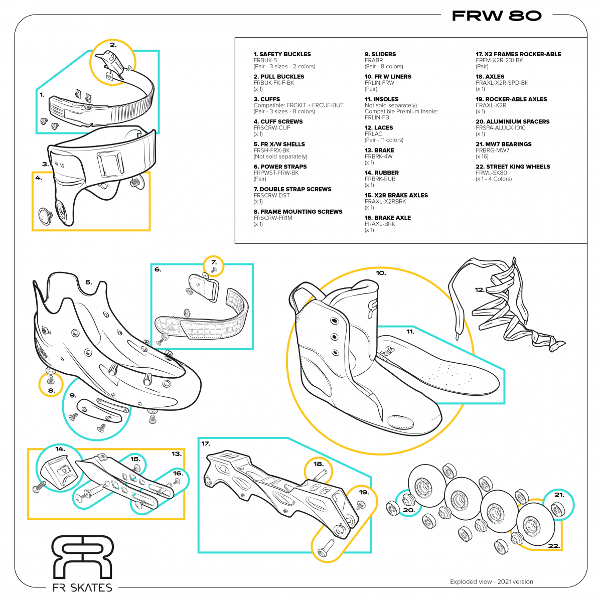 ROLKI FR SKATES FRW FRX W WOMAN 80
