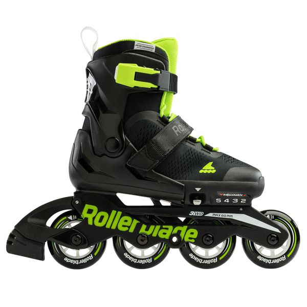 ROLKI ROLLERBLADE MICROBLADE BLACK / GREEN - ROLKI JUNIORSKIE REGULOWANE