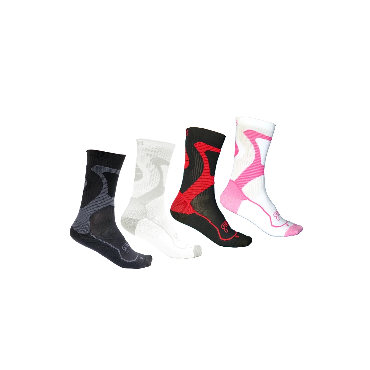 SKARPETY DO ROLEK FR NANO SPORT SOCKS WHITE/PINK