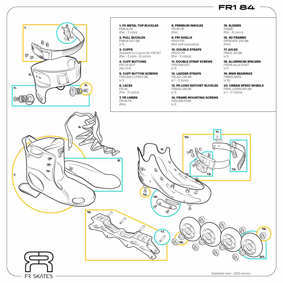 ROLKI FR SKATES FR1 84 BLACK