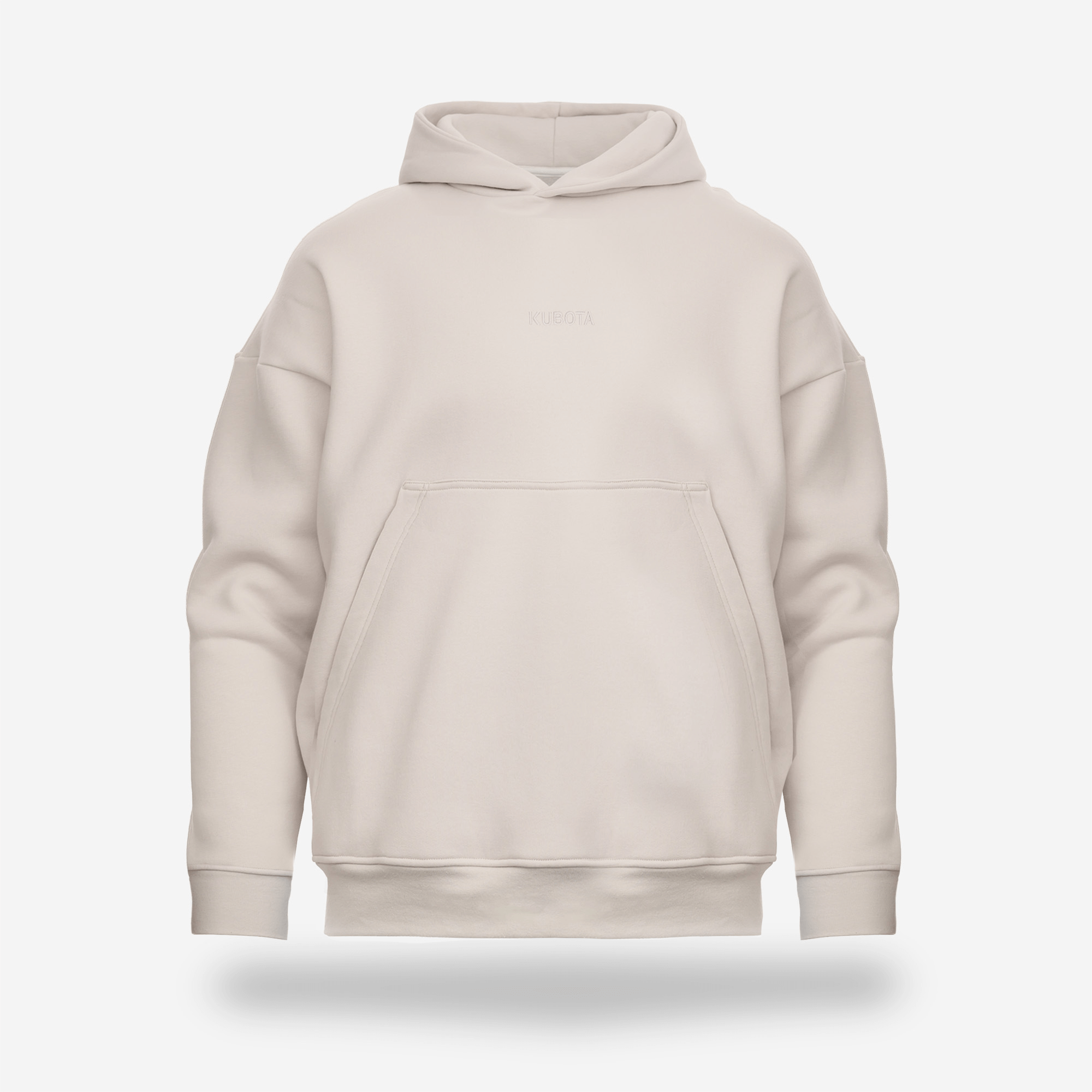 KUBOTA BLUZA OVERSIZE UNISEX Z KAPTUREM BEŻOWA