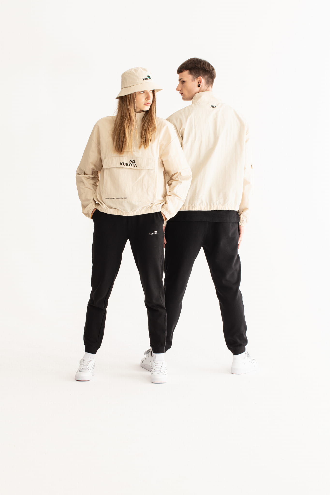 KUBOTA KURTKA ANORAK UNISEX BEŻOWA