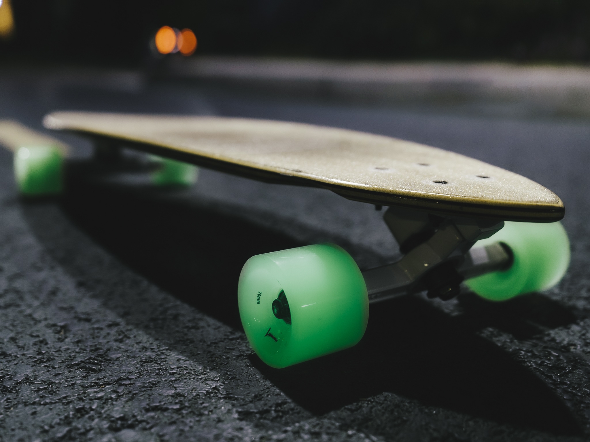 KOŁA LUMINOUS ŚWIECĄCE DO LONGBOARDÓW GREEN GLOW 70X51 MM / 85A X1