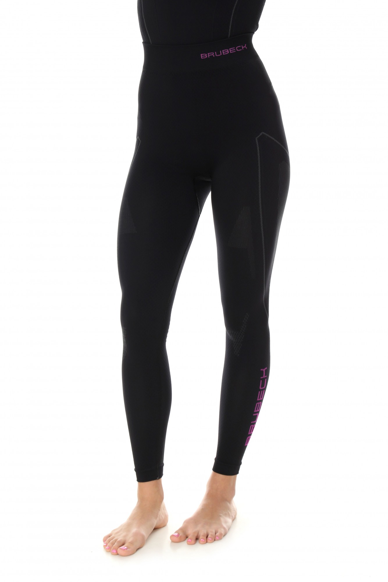 SPODNIE TERMOAKTYWNE DAMSKIE BRUBECK THERMO LE11870A CZARNY/RÓŻOWY