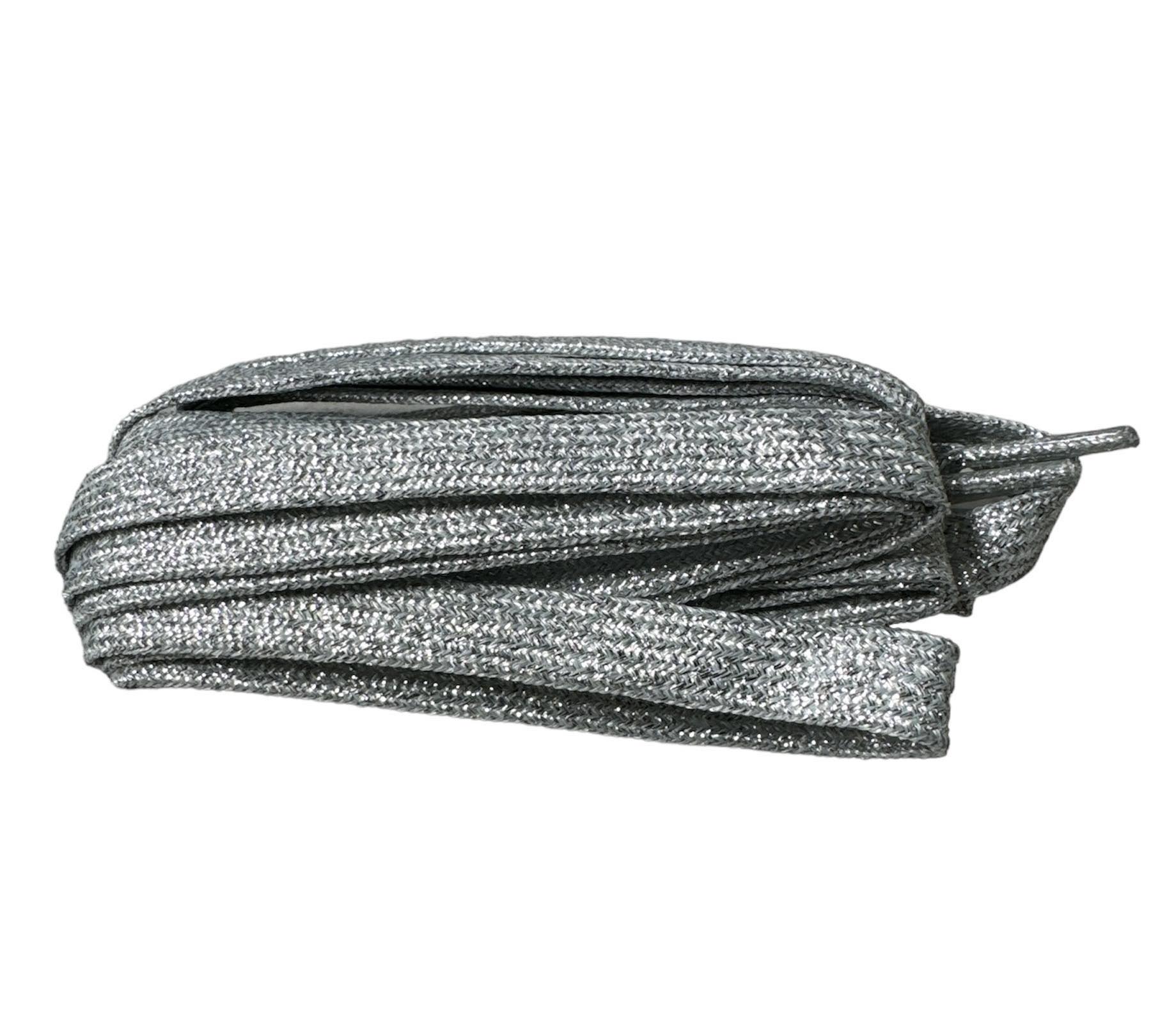 SZNURÓWKI FLAT LACES 160 CM LIGHT SILVER