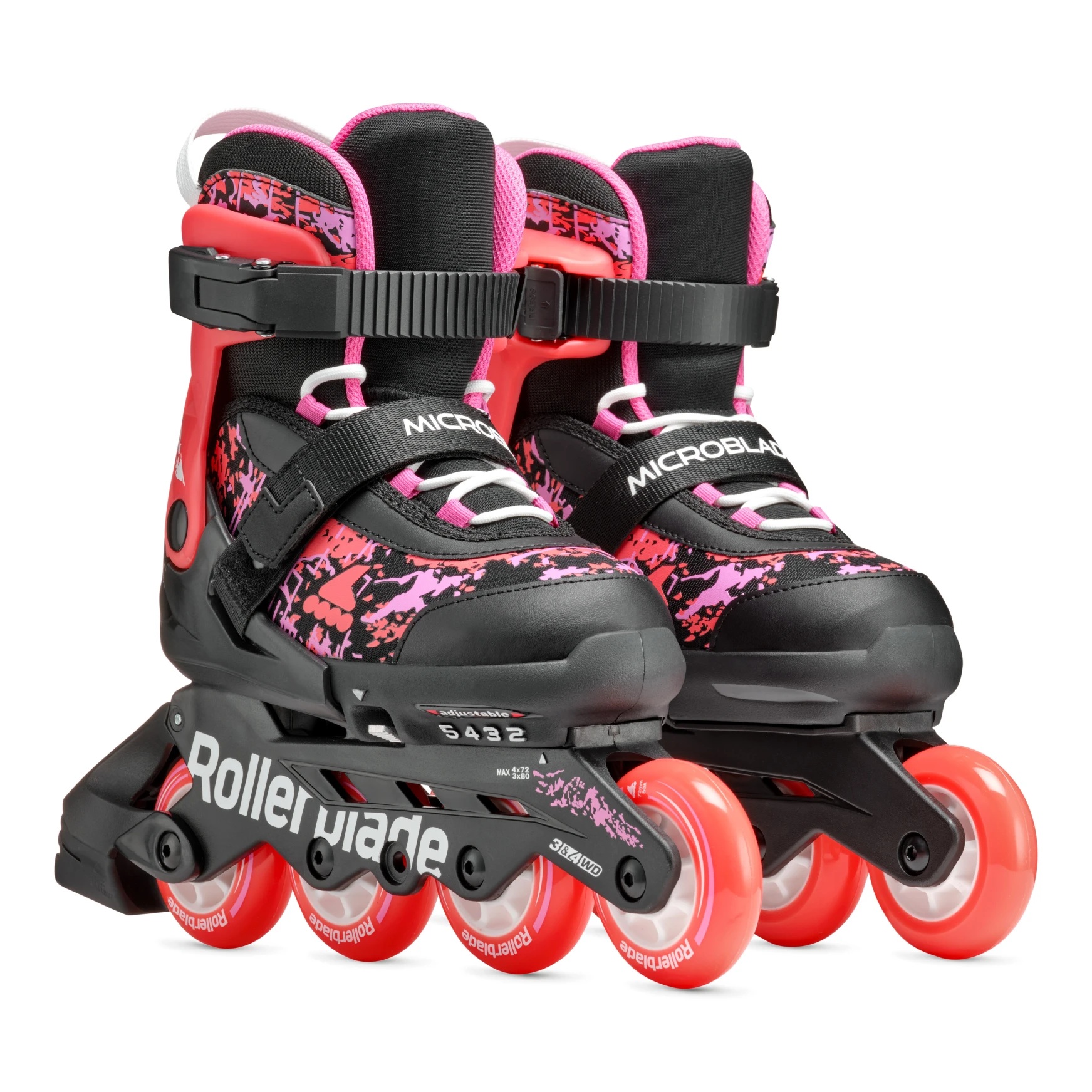 ROLKI ROLLERBLADE MICROBLADE SL BLACK / CORAL - ROLKI JUNIORSKIE REGULOWANE