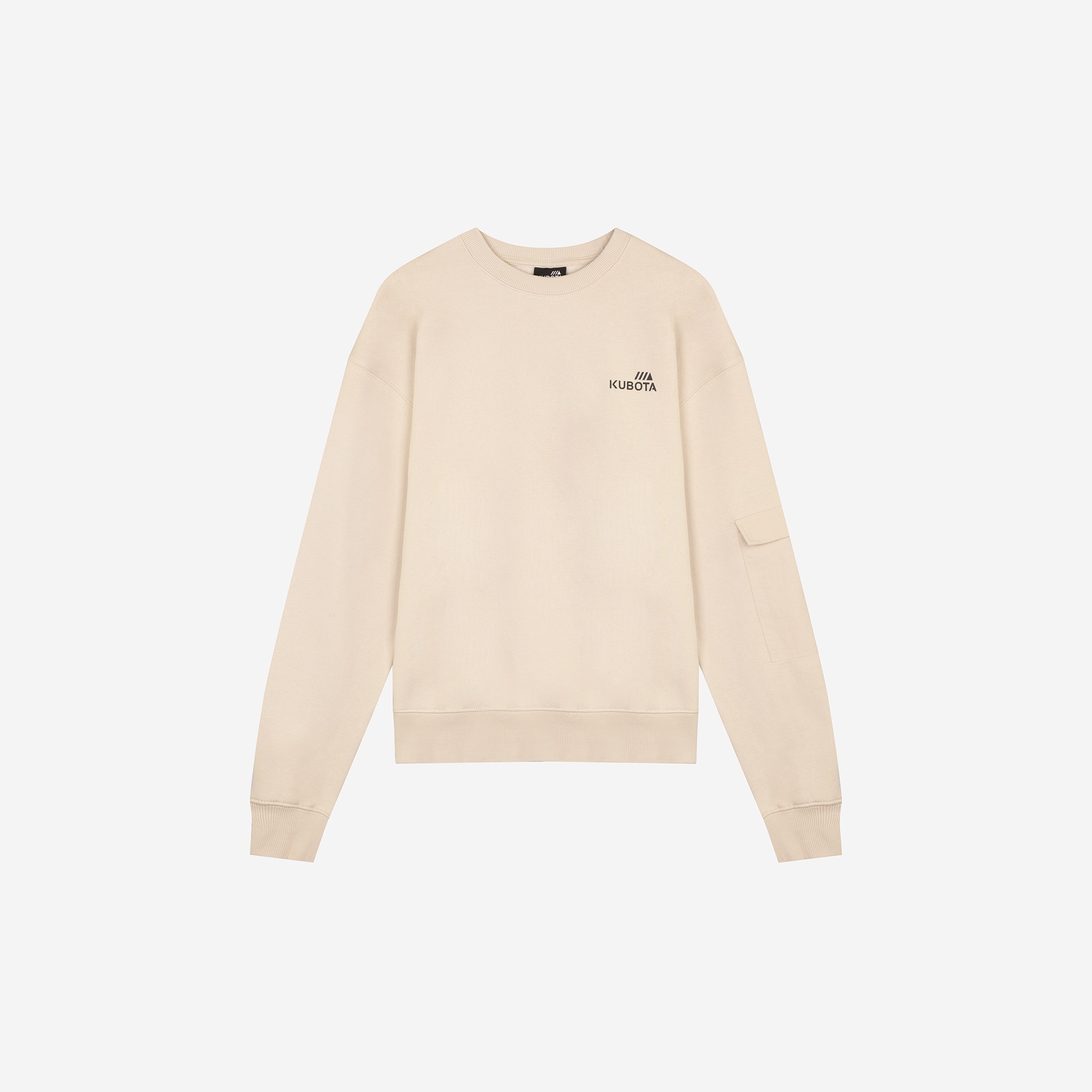 KUBOTA BLUZA UNISEX Z BEŻOWĄ KIESZONKĄ