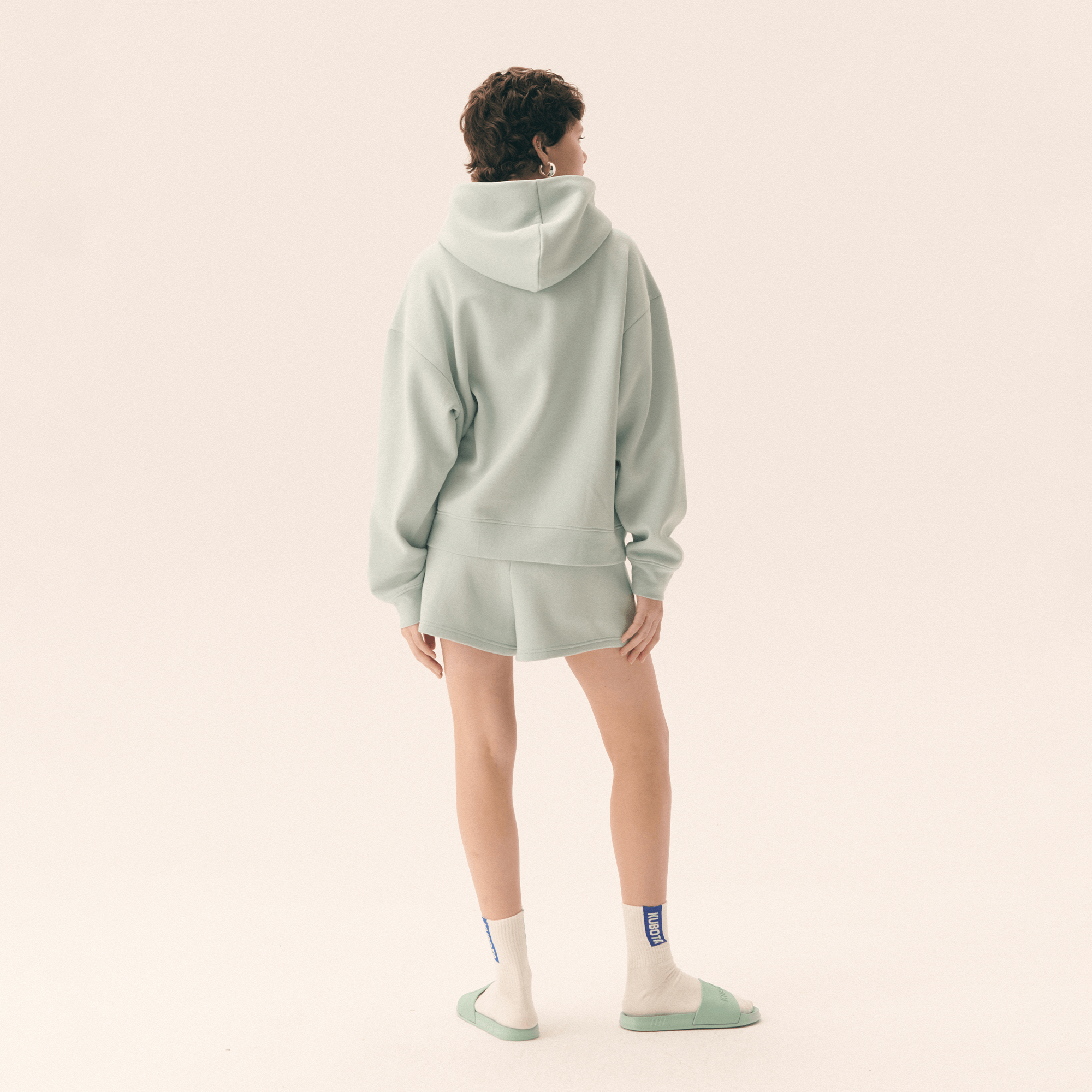 KUBOTA BLUZA BASIC UNISEX Z KAPTUREM MIĘTOWA