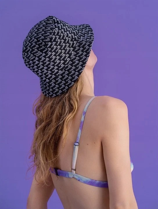 KAPELUSZ BUCKET HAT KUBOTA EASY CZARNY BIAŁY