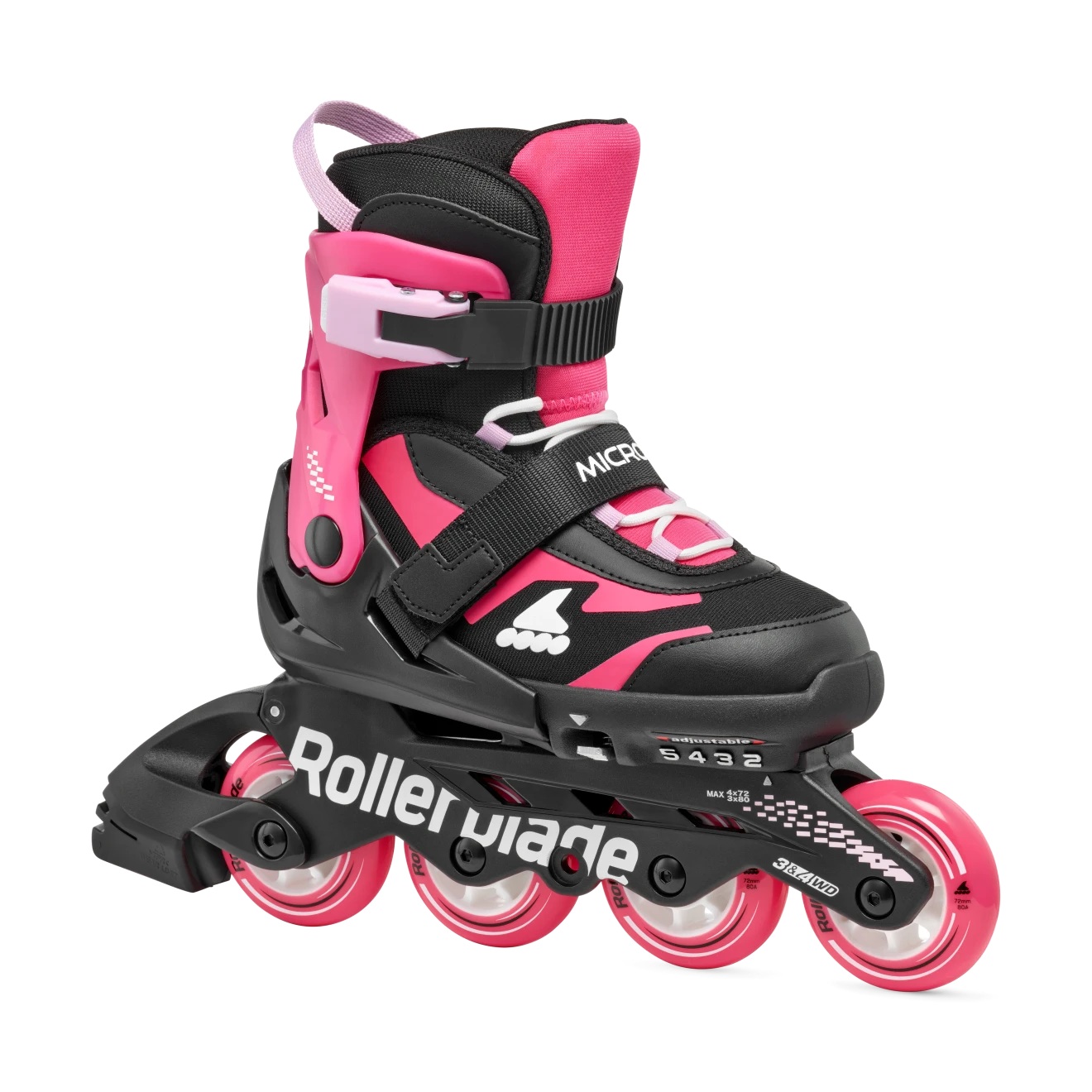 ROLKI ROLLERBLADE MICROBLADE BLACK / PINK - ROLKI JUNIORSKIE REGULOWANE