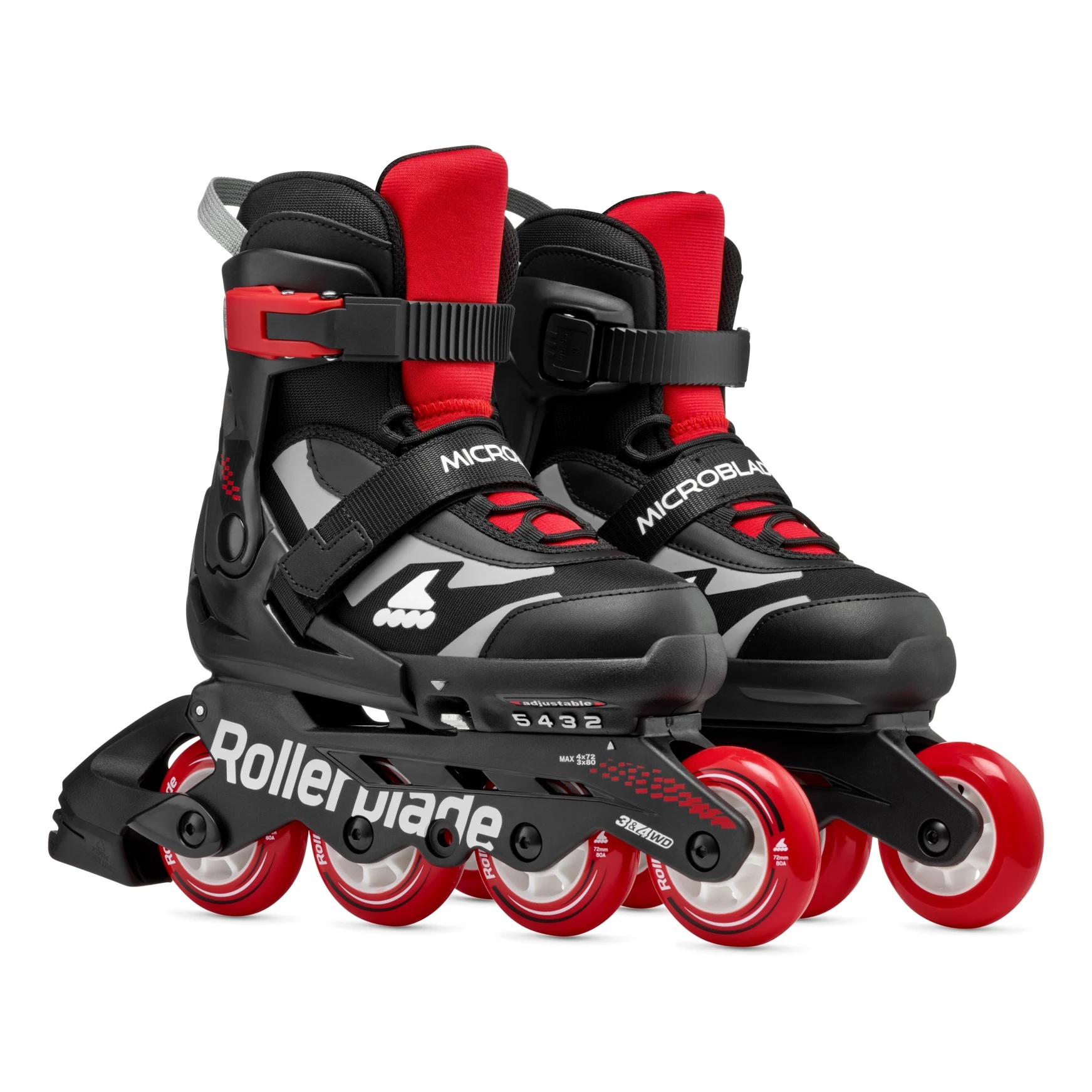 ROLKI ROLLERBLADE MICROBLADE BLACK / RED - ROLKI JUNIORSKIE REGULOWANE