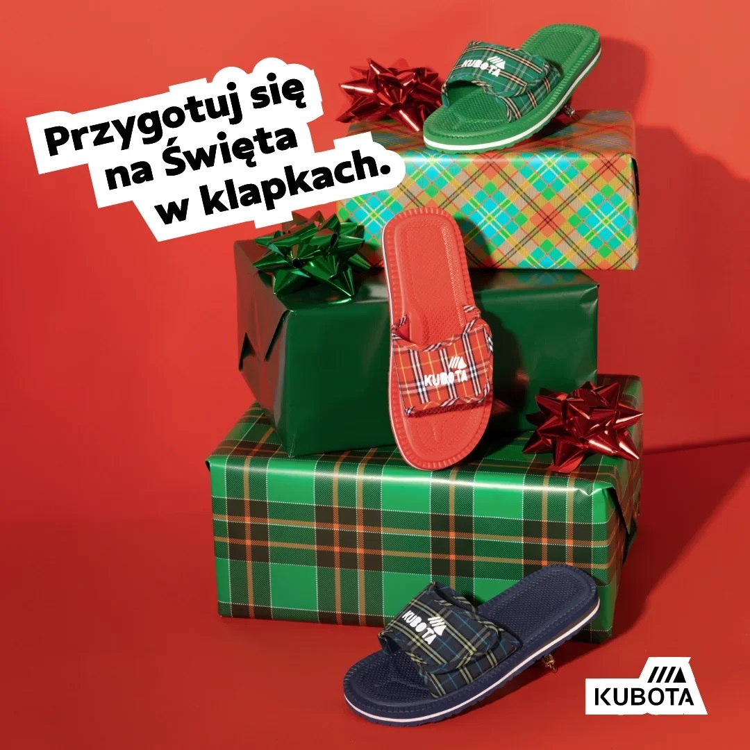 KLAPKI KUBOTA RZEP CHRISTMAS CZERWONE