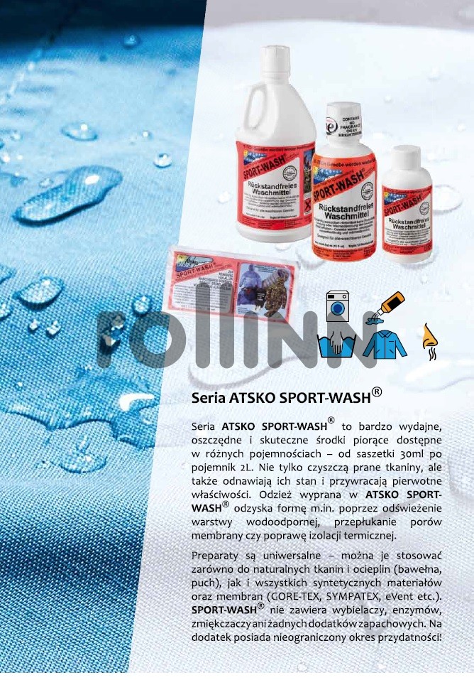 ATSKO SPORT WASH ŚRODEK DO PRANIA IMPREGNAT DO TKANIN 532 ML